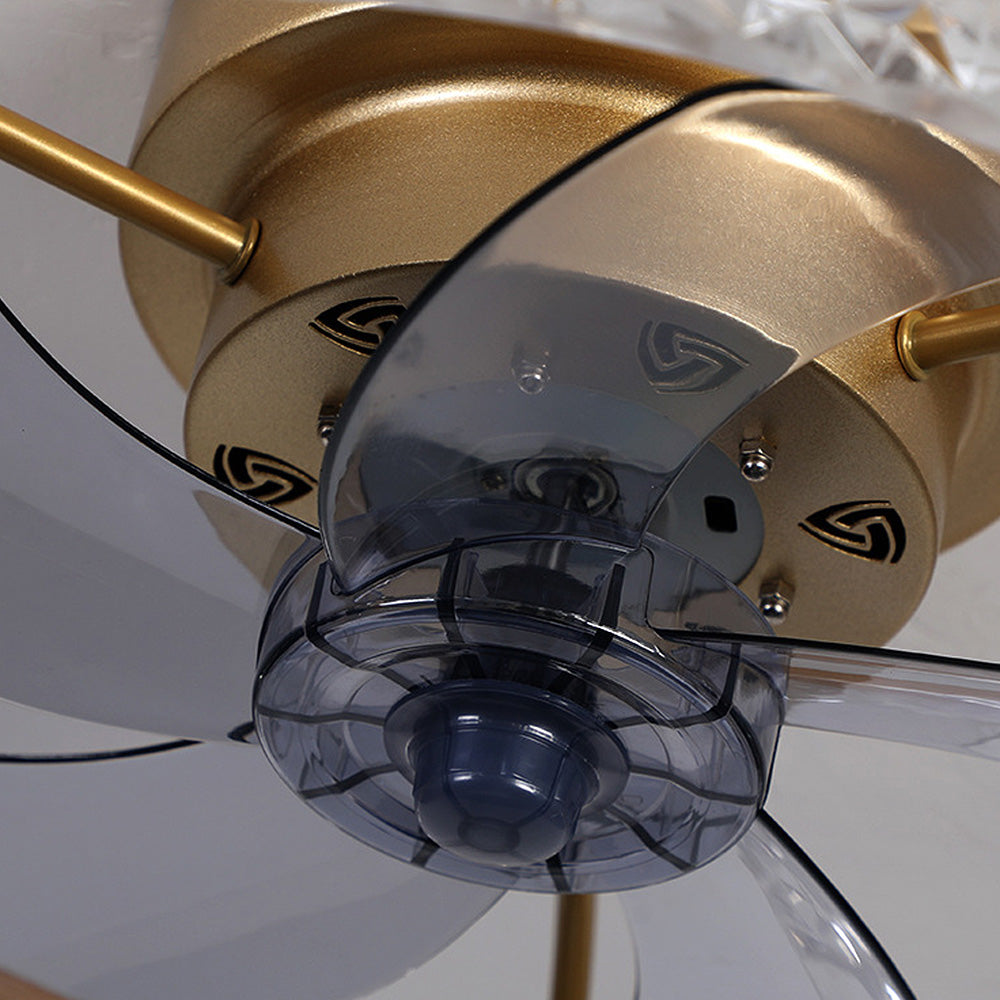 Modern Round Ceiling Fan with LED Light - Stylish Hardware Design for Enhanced Airflow and Illumination in Any Room