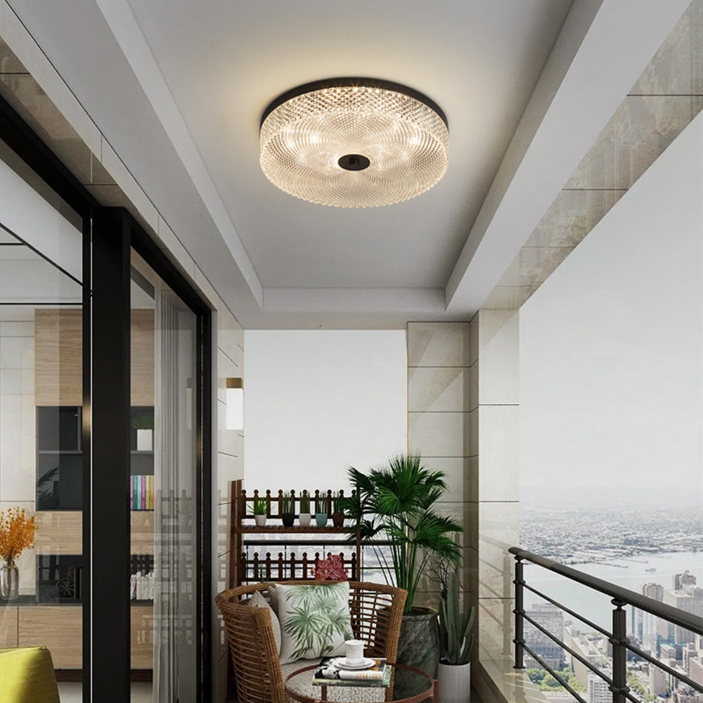 Elegant Crystal and Copper Ceiling Light Fixture for a Touch of Light Luxury in Your Home Décor