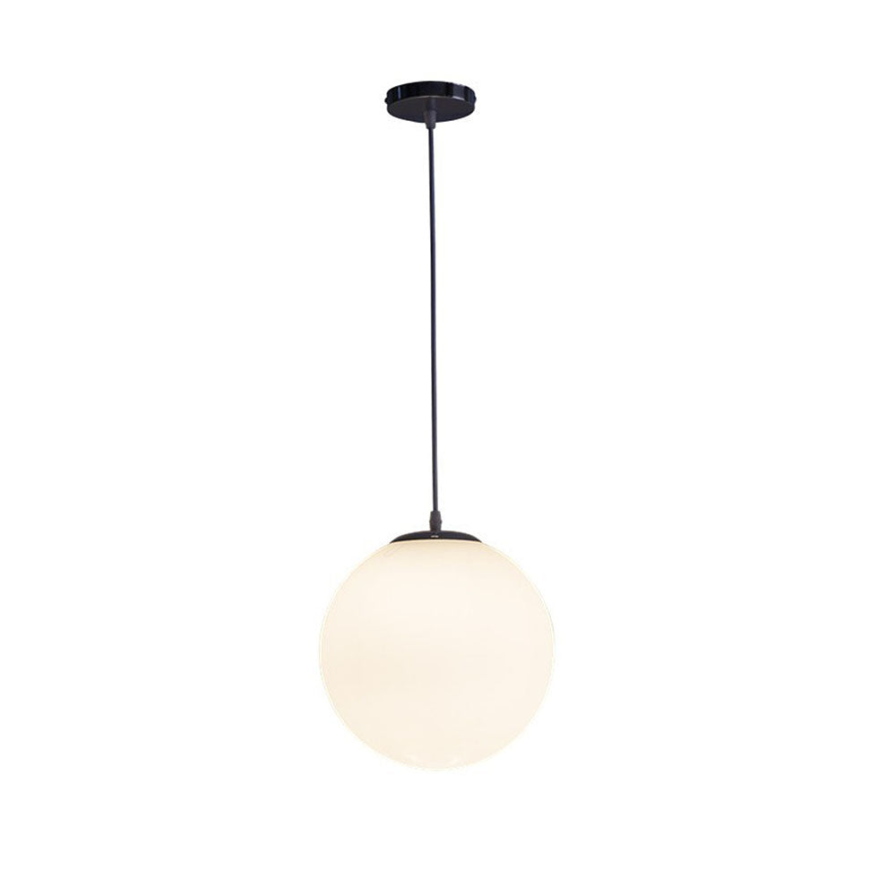 Elegant Simple Glass 1-Bulb Pendant Light for Restaurants and Home Dining Spaces - Modern Lighting Fixture in British Design