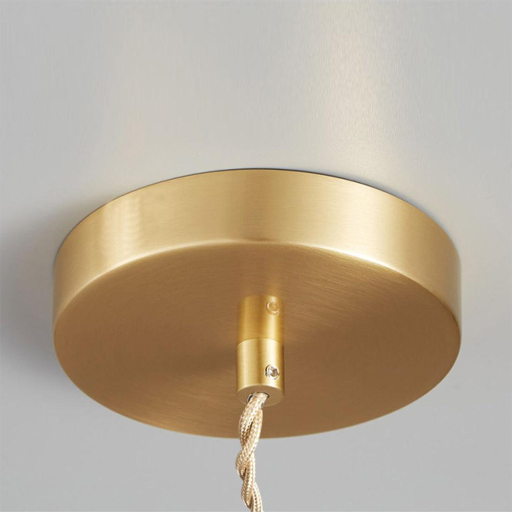 Pendant Light with Ribbed Glass Shade