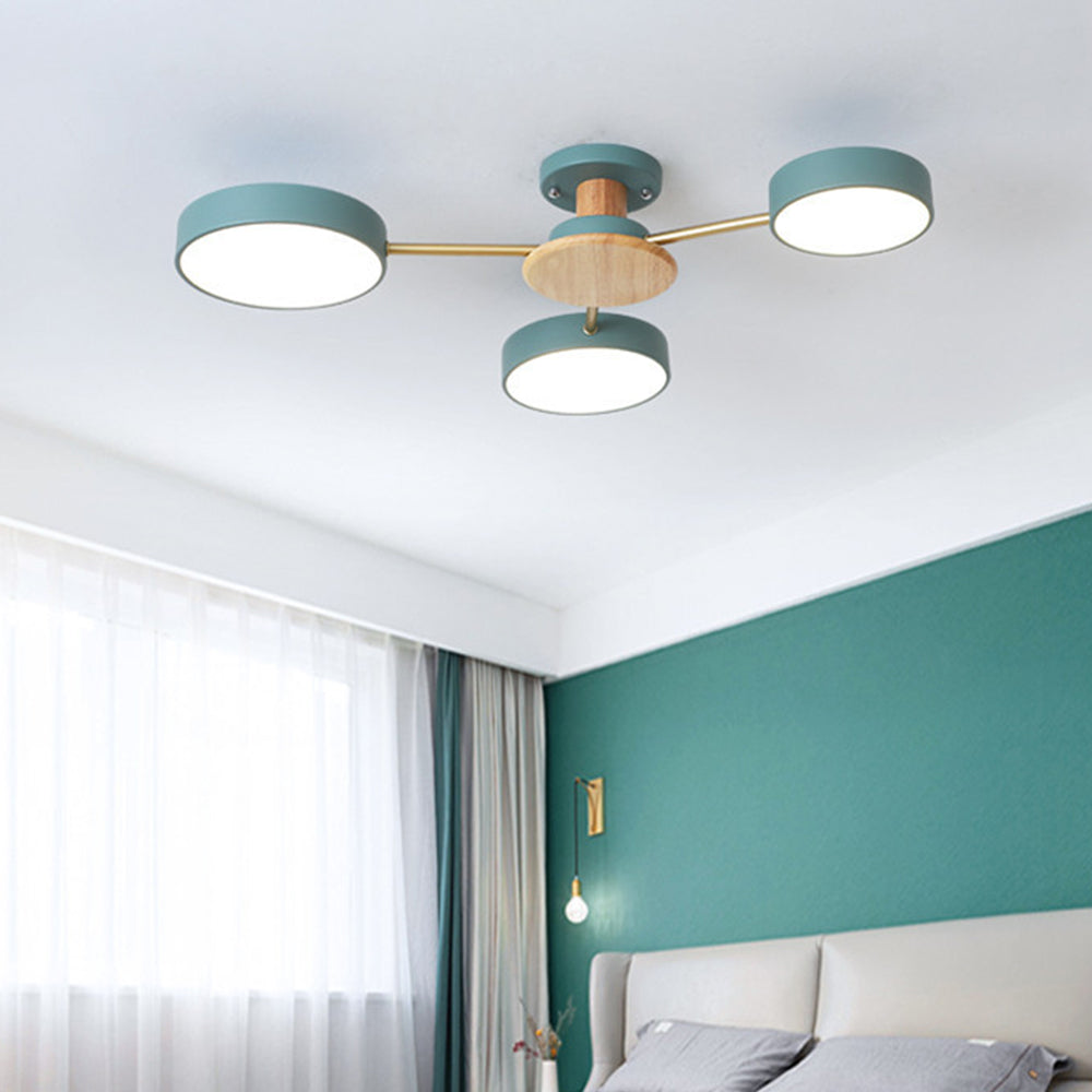 Multi-Bulb Round LED Ceiling Light for Bedrooms - Stylish Illumination for Modern Home Décor