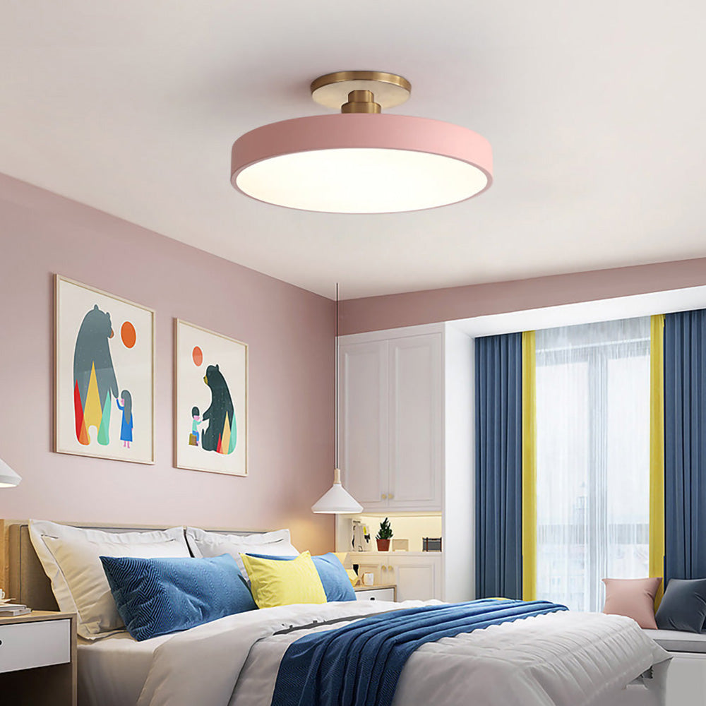 Remote-Controlled Circular LED Dimmable Ceiling Lights for Bedroom - Modern Lighting Solution for Ambiance and Style