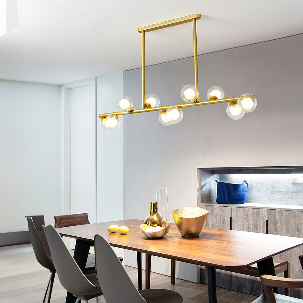 Nordic Style Glass Ceiling Bar Lights for Modern Kitchens - Elegant Illumination for Contemporary Home Decor