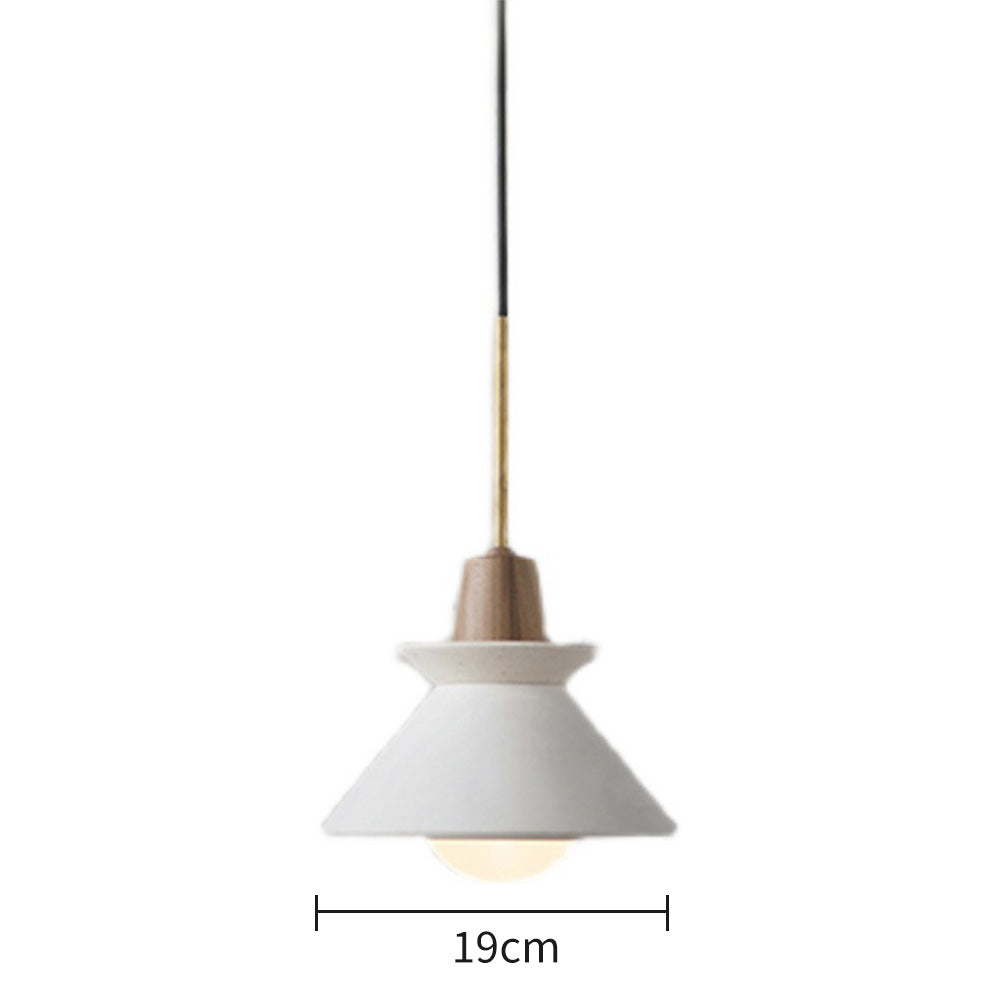 Sleek Modern White Concrete Cone Pendant Light for Contemporary Home Décor and Stylish Illumination