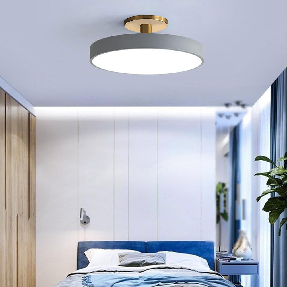 Sleek Simplicity Round Flush Mount Ceiling Light Fixture for Modern Home Interiors and Elegant Spaces