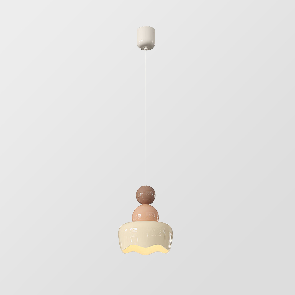 Cream Bedside Pendant Lamp for Sunny Bedrooms – Elegant Lighting Solution for a Bright and Inviting Atmosphere