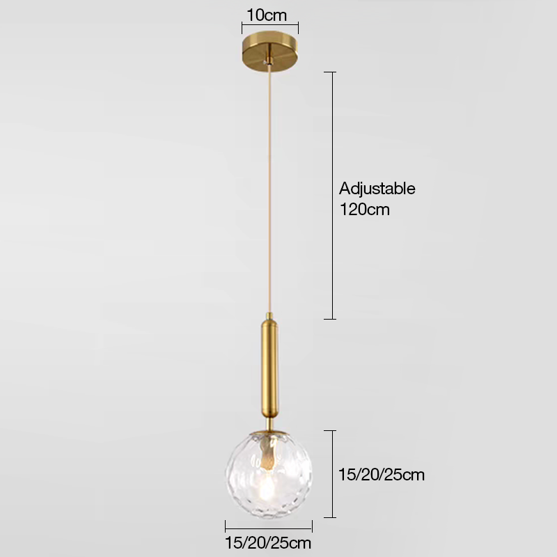 Nordic Minimalist Glass Bedside Pendant Light - Elegant Scandinavian Design for Stylish Bedroom Lighting Solutions