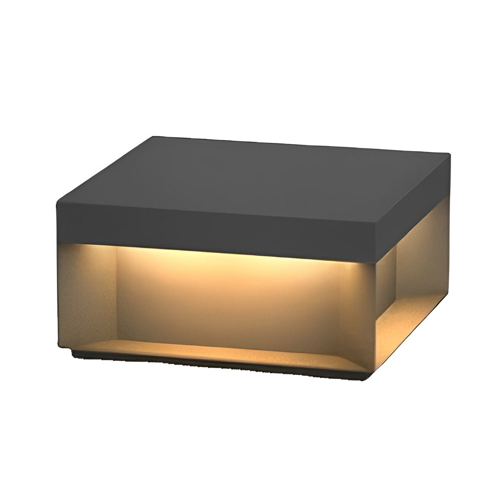 Farola LED para exterior moderna de metal negro