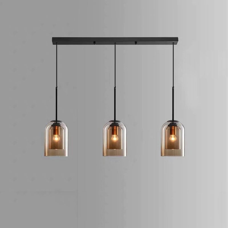 Minimalist Double Layer Pendant Light for Dining Room - Stylish Small Ceiling Fixture for Contemporary Interiors