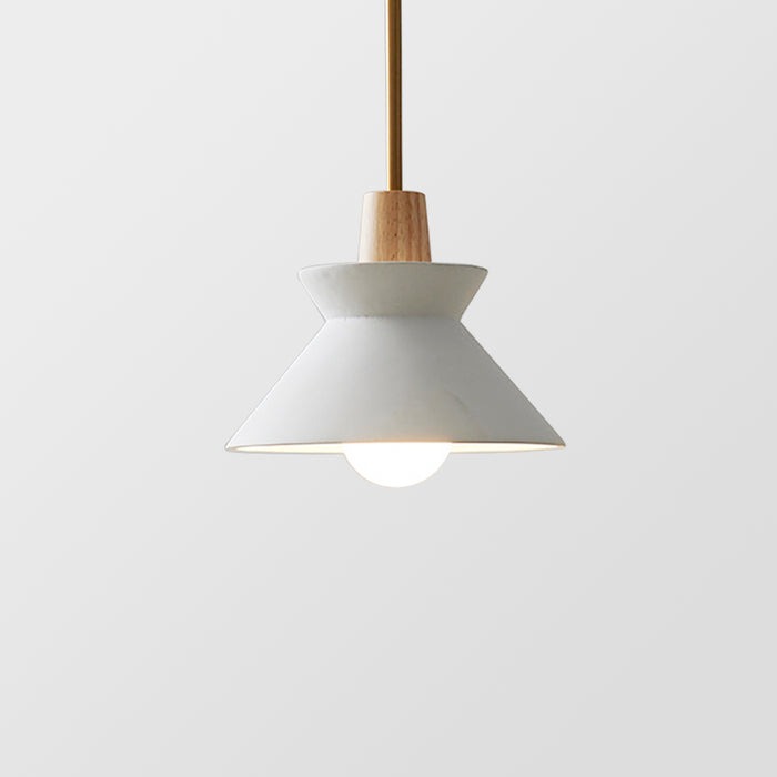 Sleek Modern White Concrete Cone Pendant Light for Contemporary Home Décor and Stylish Illumination