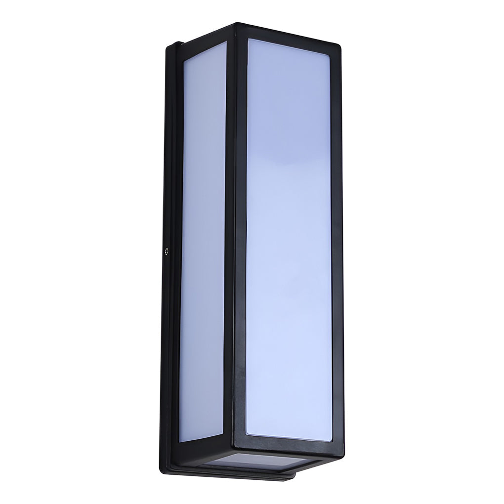 Aplique de pared exterior de aluminio negro