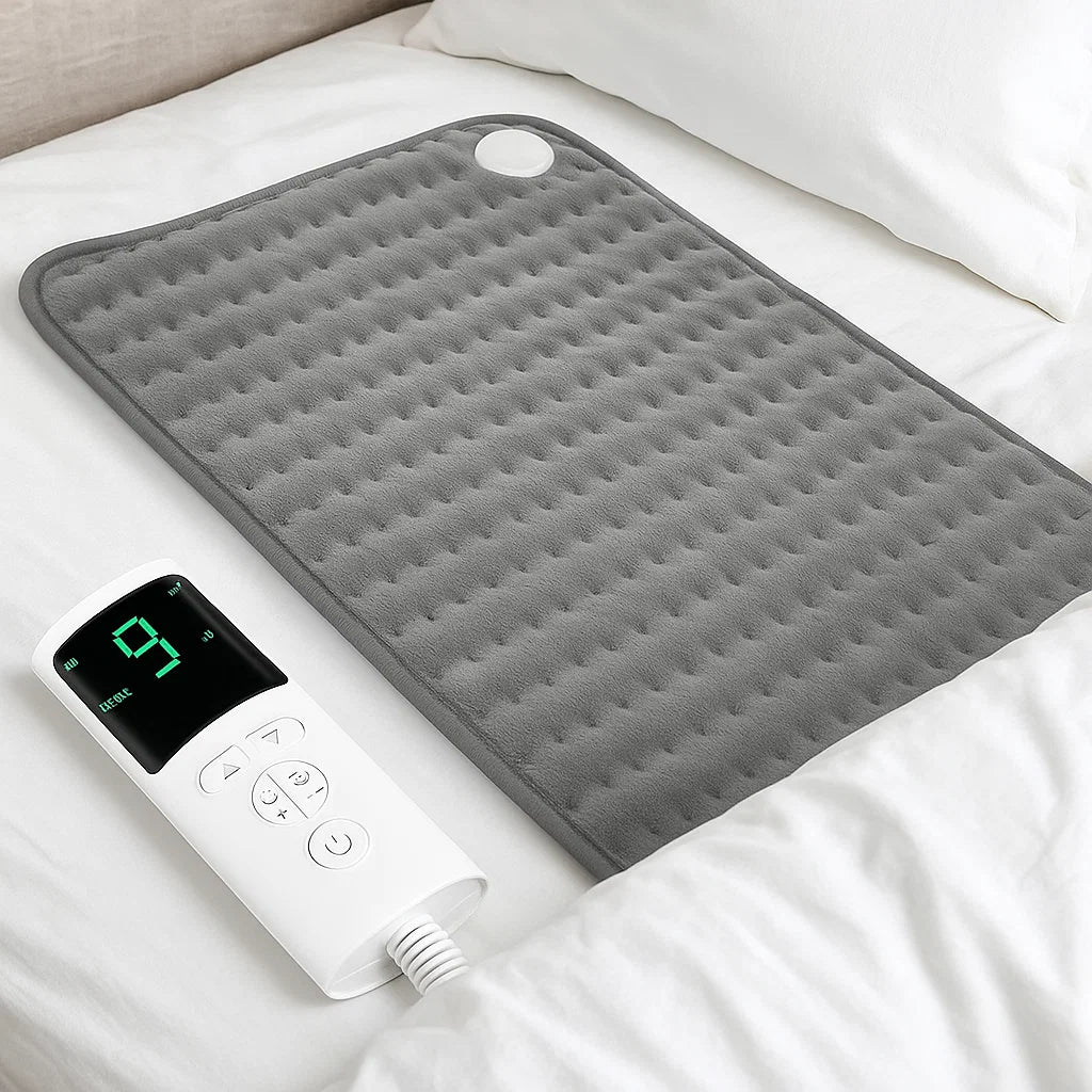 Manta eléctrica de franela con almohadilla térmica y apagado automático