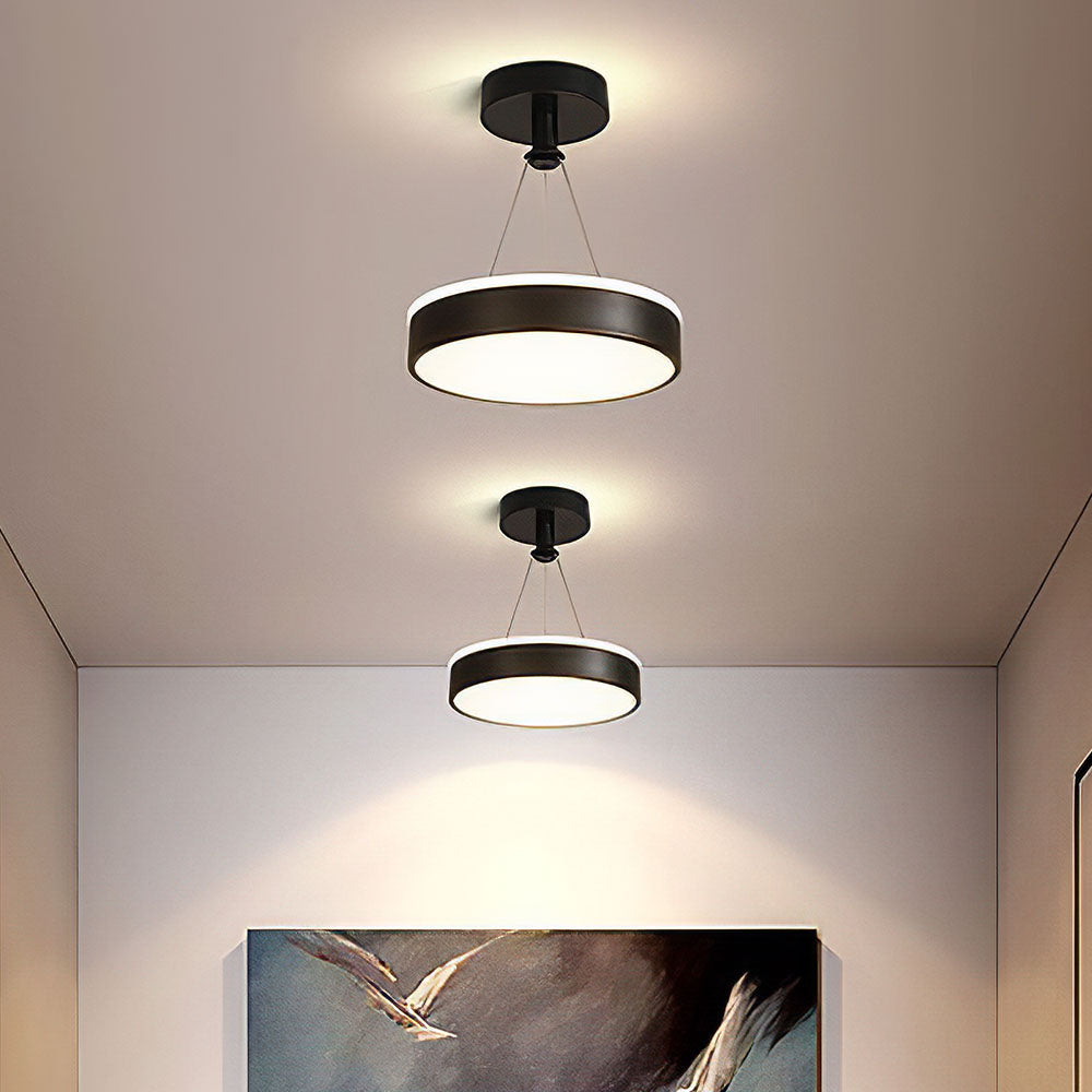 Sleek Modern Metal LED Pendant Ceiling Lights for Stylish Hallway Illumination and Contemporary Home Décor