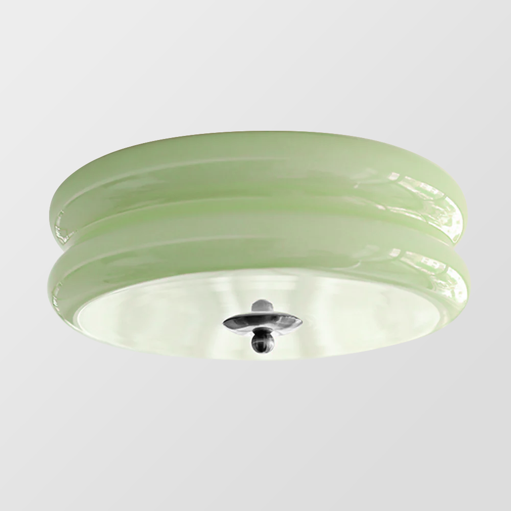 Art Deco Cream Cake Ceiling Light Fixture - Elegant Simple Design for Stylish Home Illumination and Vintage Charm