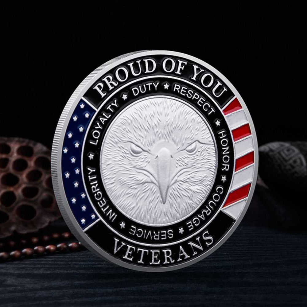 Veterans Day Coin Set Gold Silver Plated Military Challenge Coins Gift