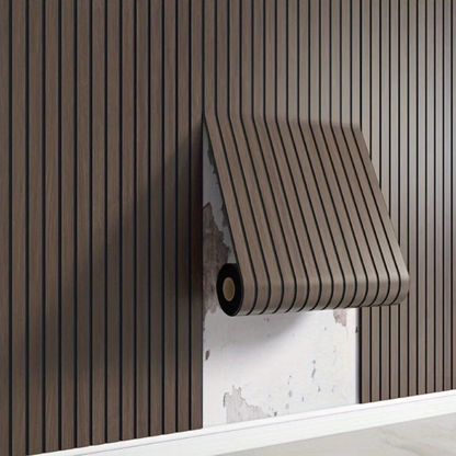 Autocollant mural 3D aspect bois panneau PVC auto-adhésif étanche