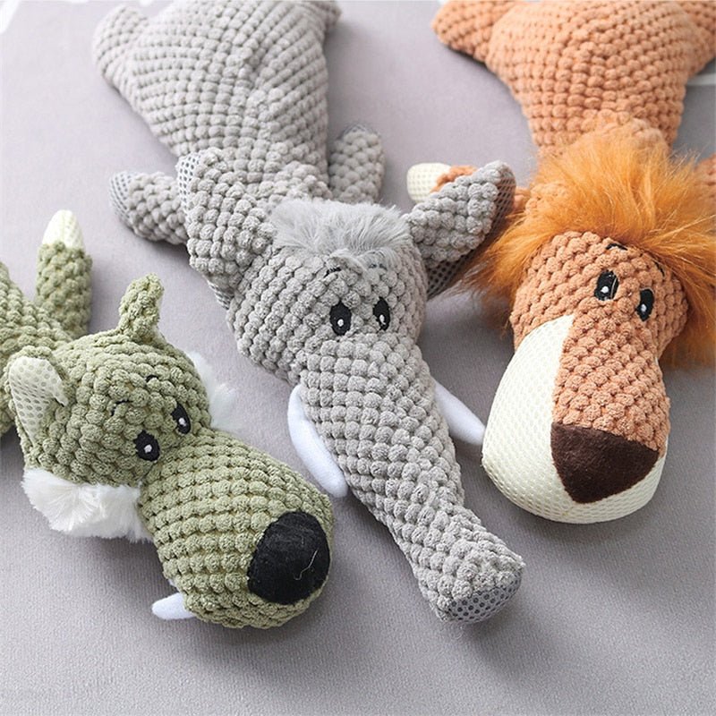Jouet à mâcher pour chien design animal en peluche