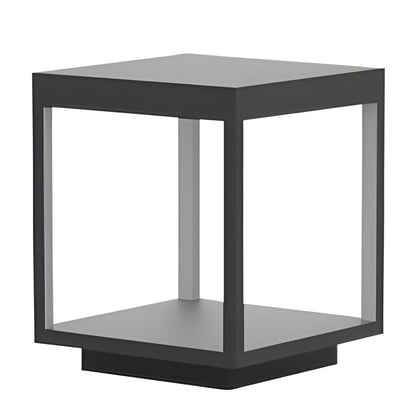 Zewnętrzna solarny słupek świetlny nowoczesna czarna rama