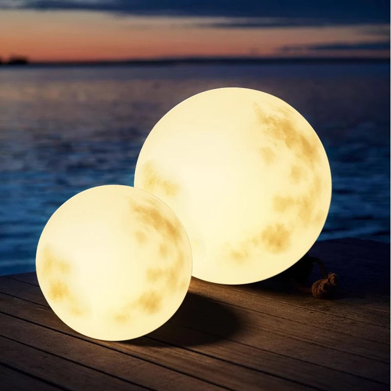 Lampe boule lune pour jardin extérieur