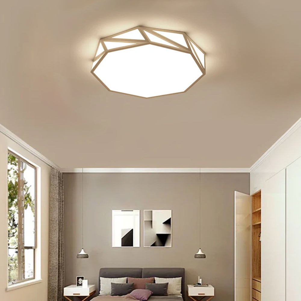 Contemporary Geometric LED Ceiling Light Fixture for Stylish Bedroom Illumination and Modern Home Décor