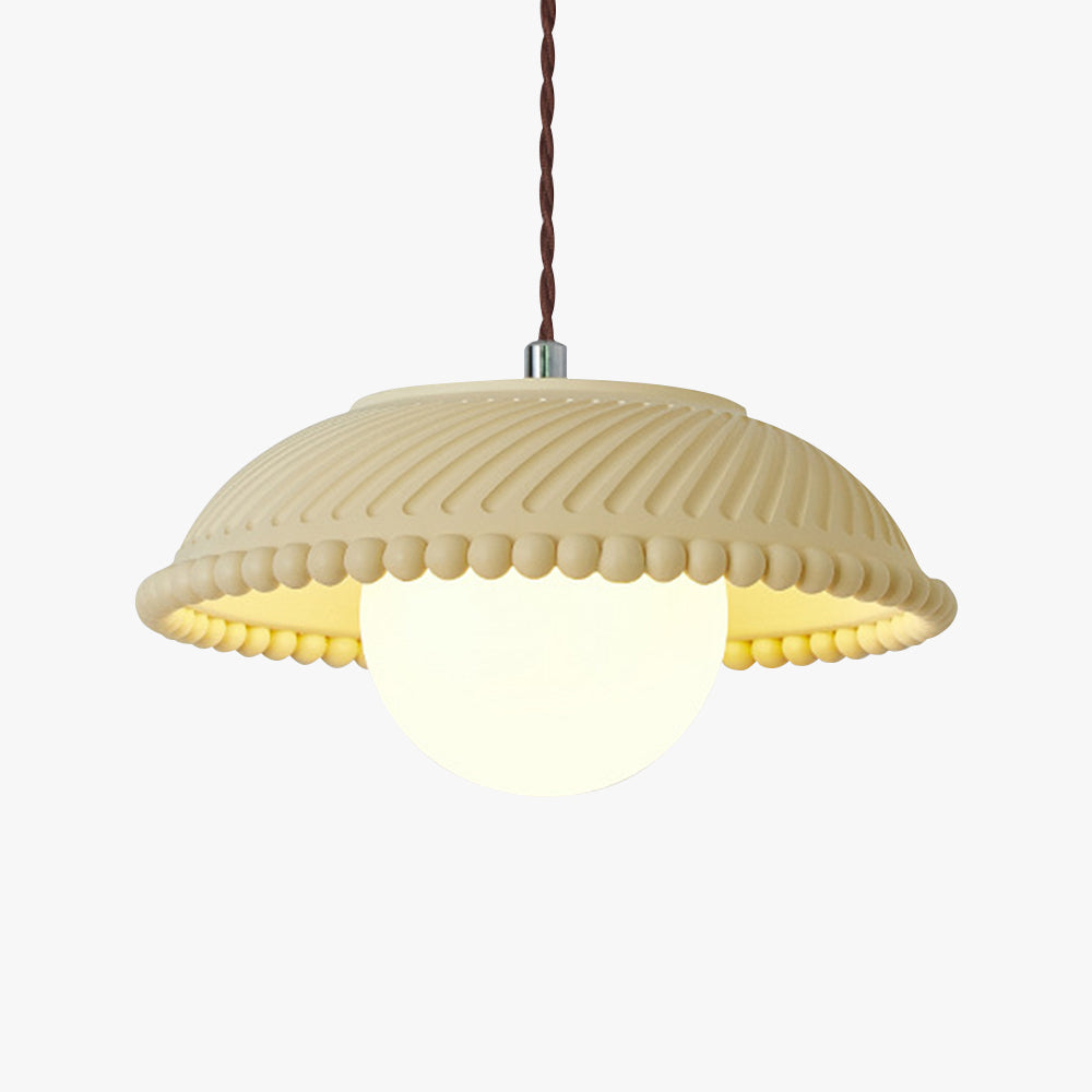 Minimalist Milky Coffee Pendant Light for Dining Room - Elegant Hanging Lamp to Enhance Your Home Décor