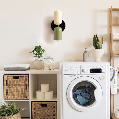 Applique murale moderne double en verre