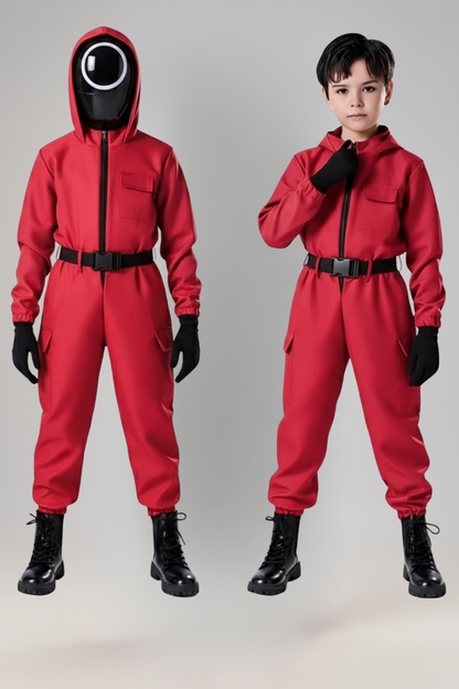 Kids Guard Costume Jumpsuit | Hooded Mask Outfit