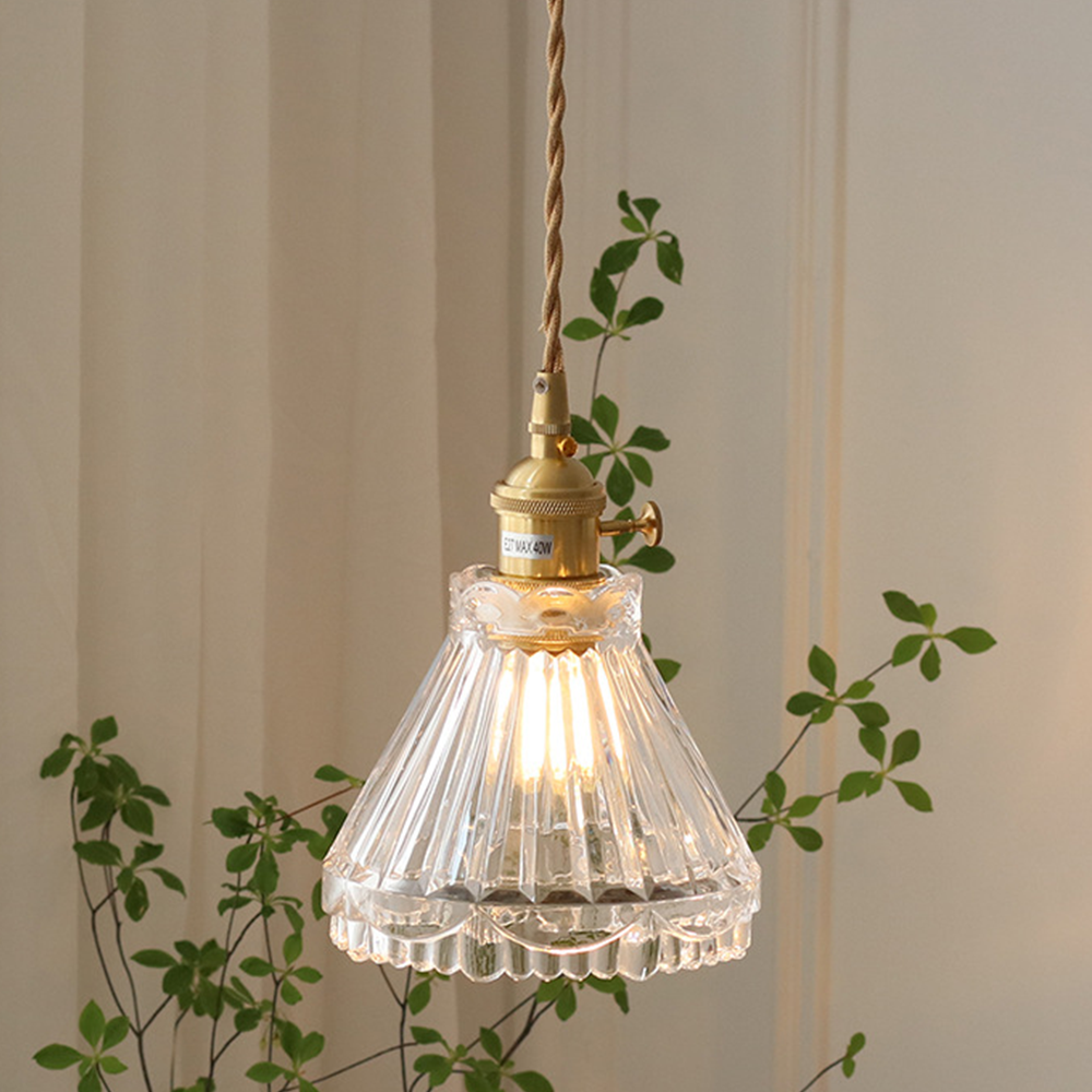 Vintage Clear Pendant Light for Dining Room - Simple, Elegant Lighting Fixture to Enhance Your Home Décor