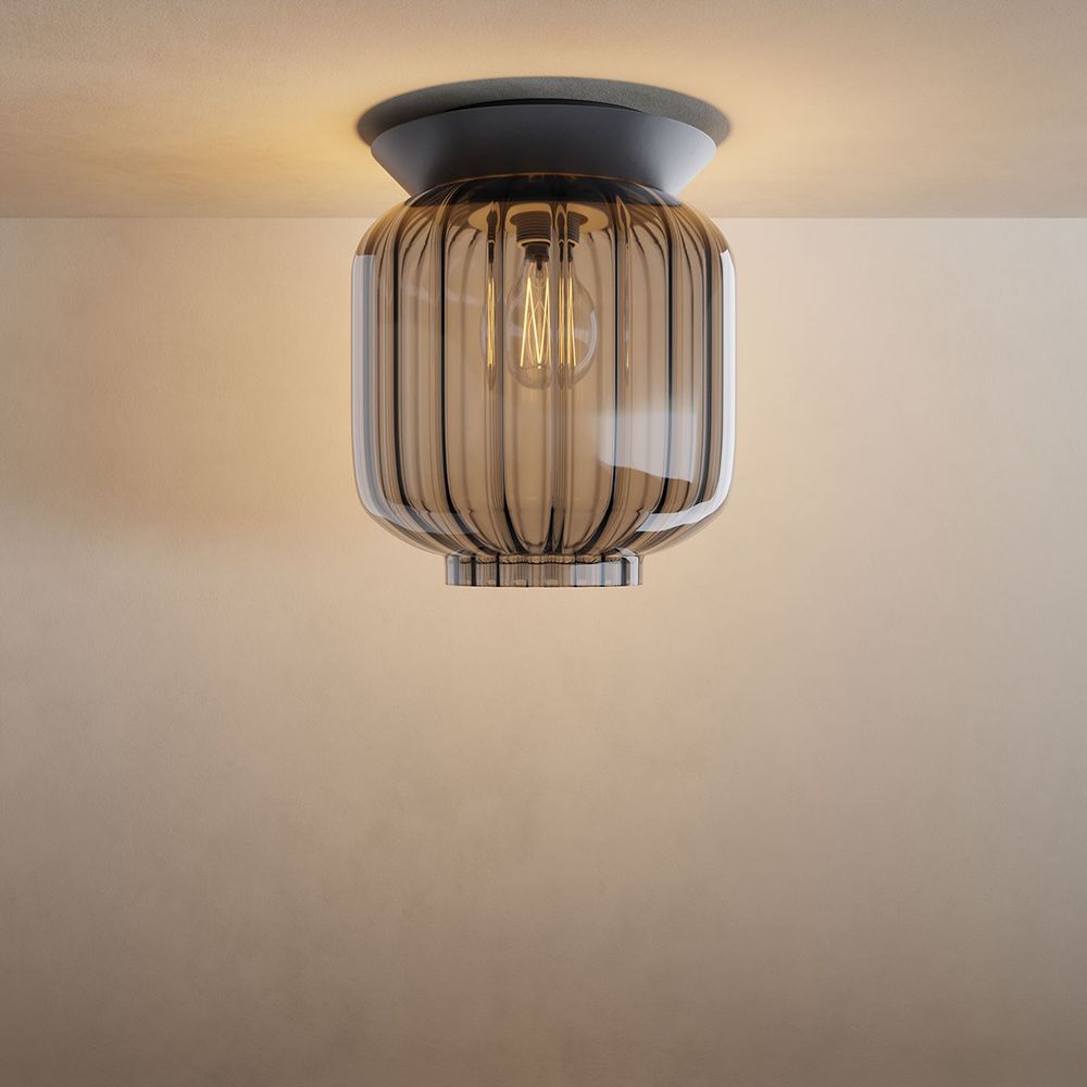 Lampade a soffitto in vetro Design moderno scanalato