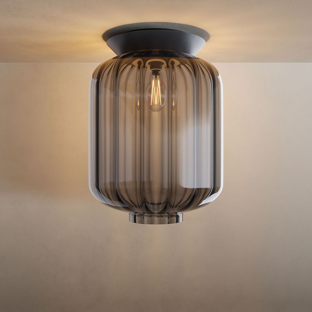 Lampade a soffitto in vetro Design moderno scanalato