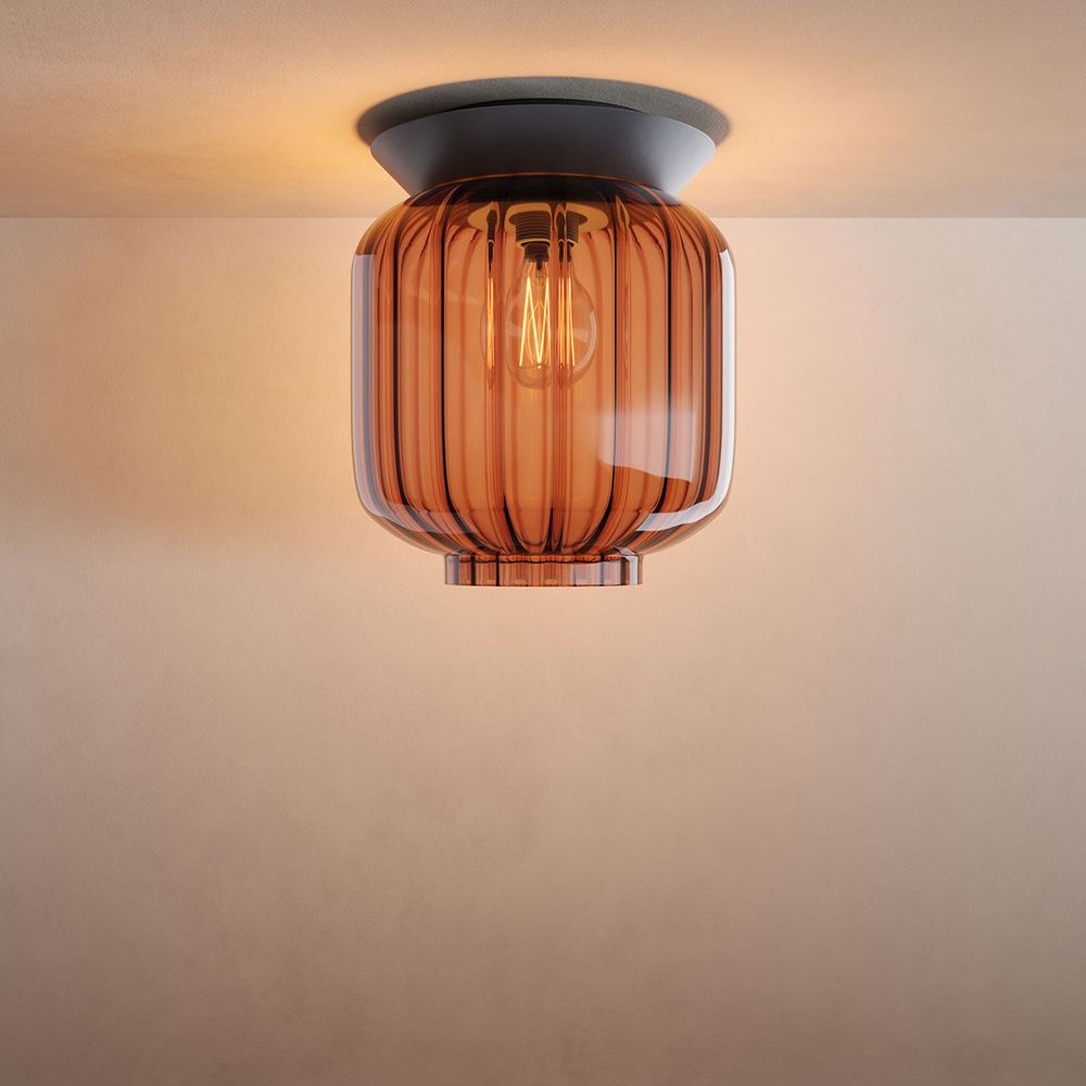 Lampade a soffitto in vetro Design moderno scanalato