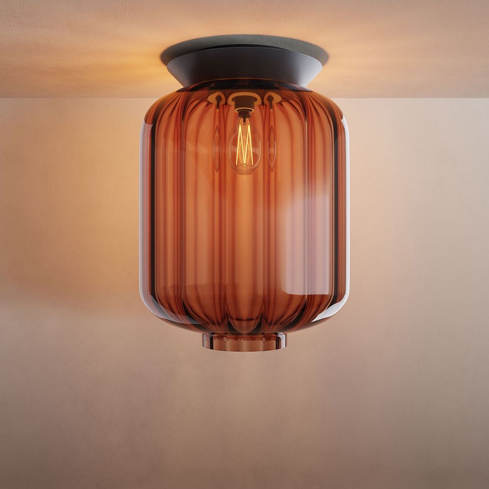Lampade a soffitto in vetro Design moderno scanalato