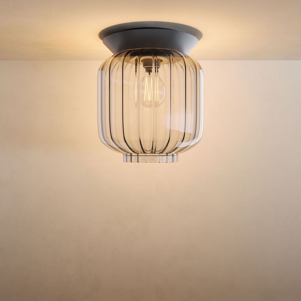 Lampade a soffitto in vetro Design moderno scanalato