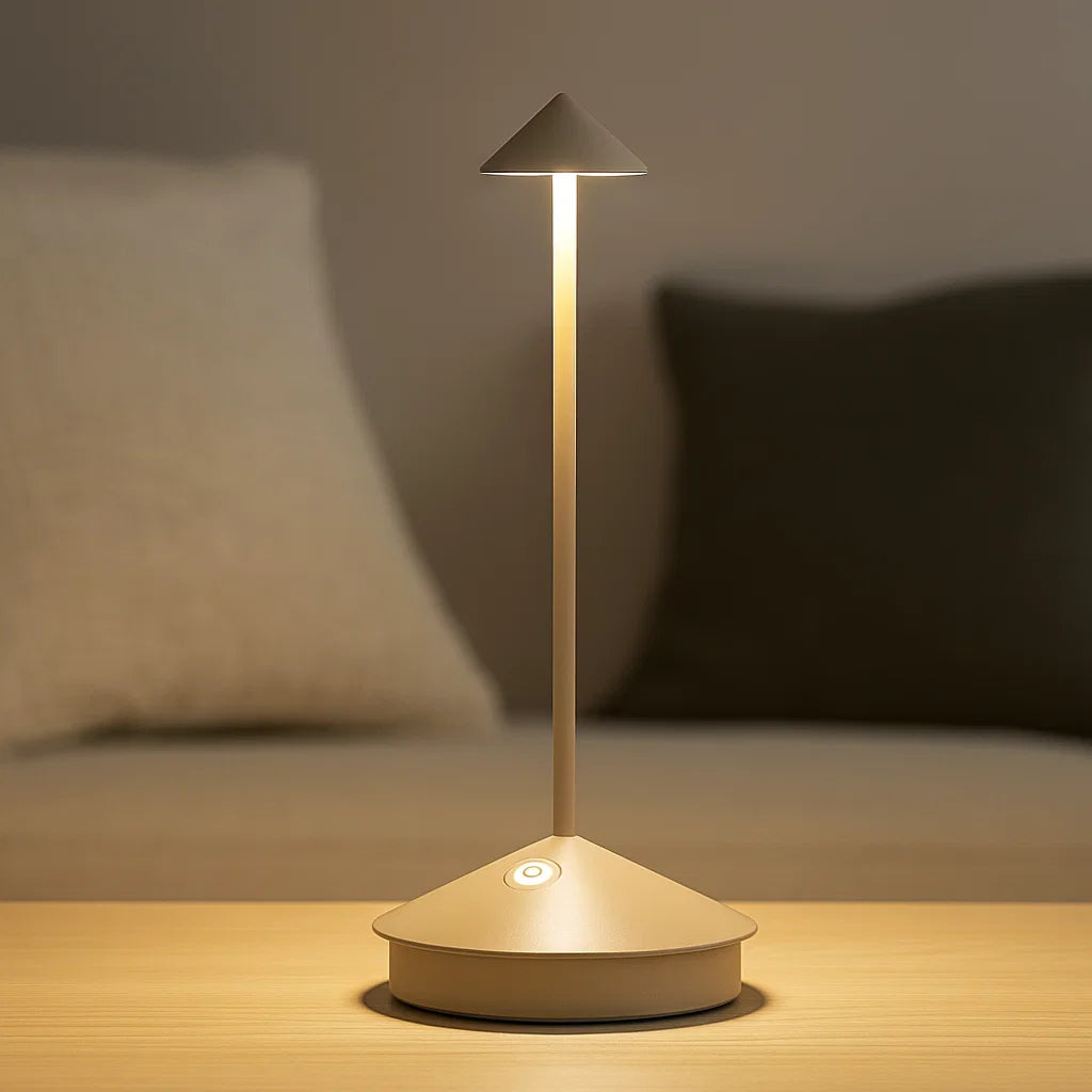Lámpara de mesa LED con diseño de aluminio regulable
