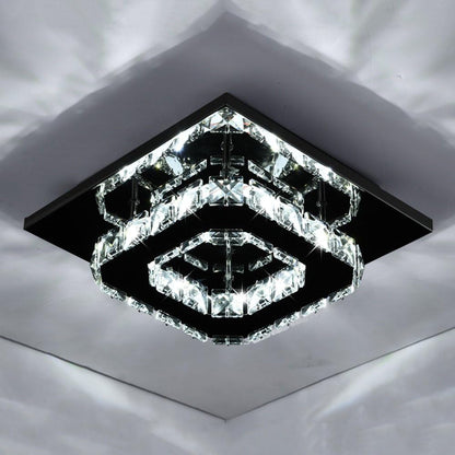 Ceiling Light Crystal LED Modern Flush Fixture