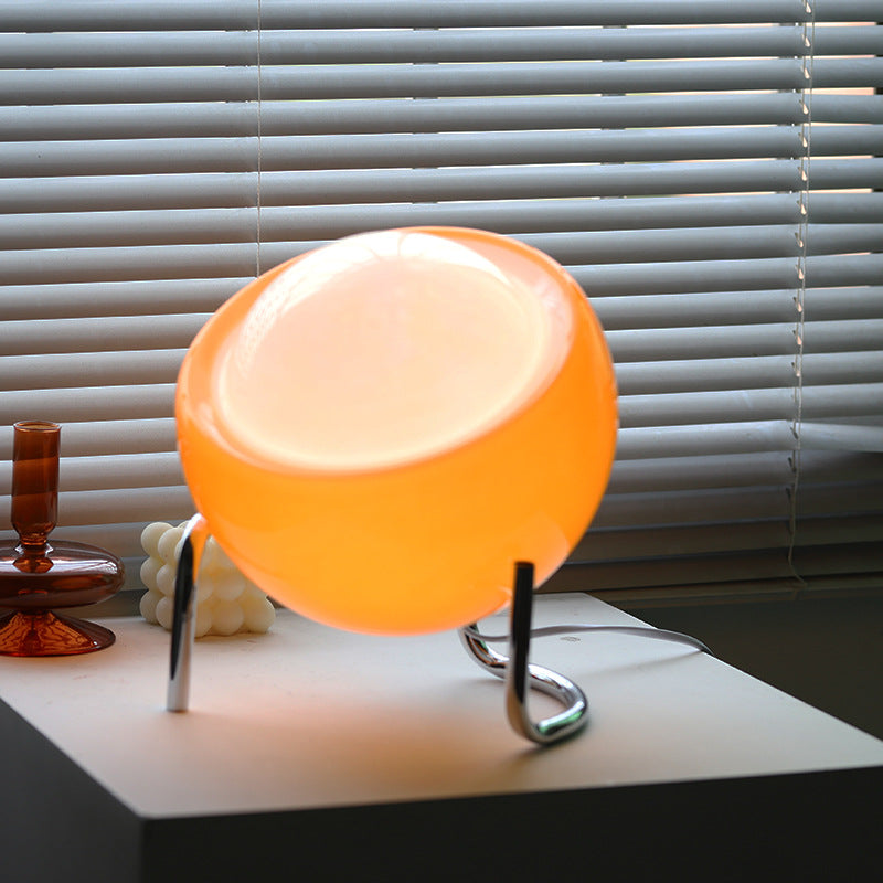 Table Lamp Retro Glass LED Bedside Light