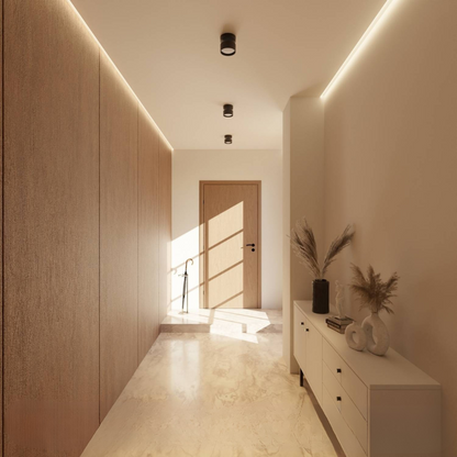 Lámparas de techo modernas con accesorio cilíndrico negro