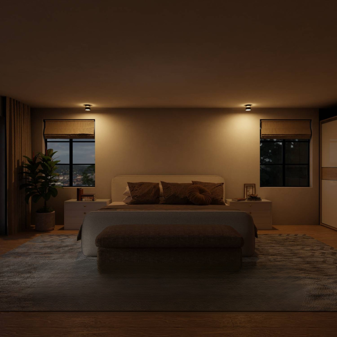 Lámparas de techo modernas con accesorio cilíndrico negro