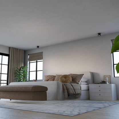 Lámparas de techo modernas con accesorio cilíndrico negro