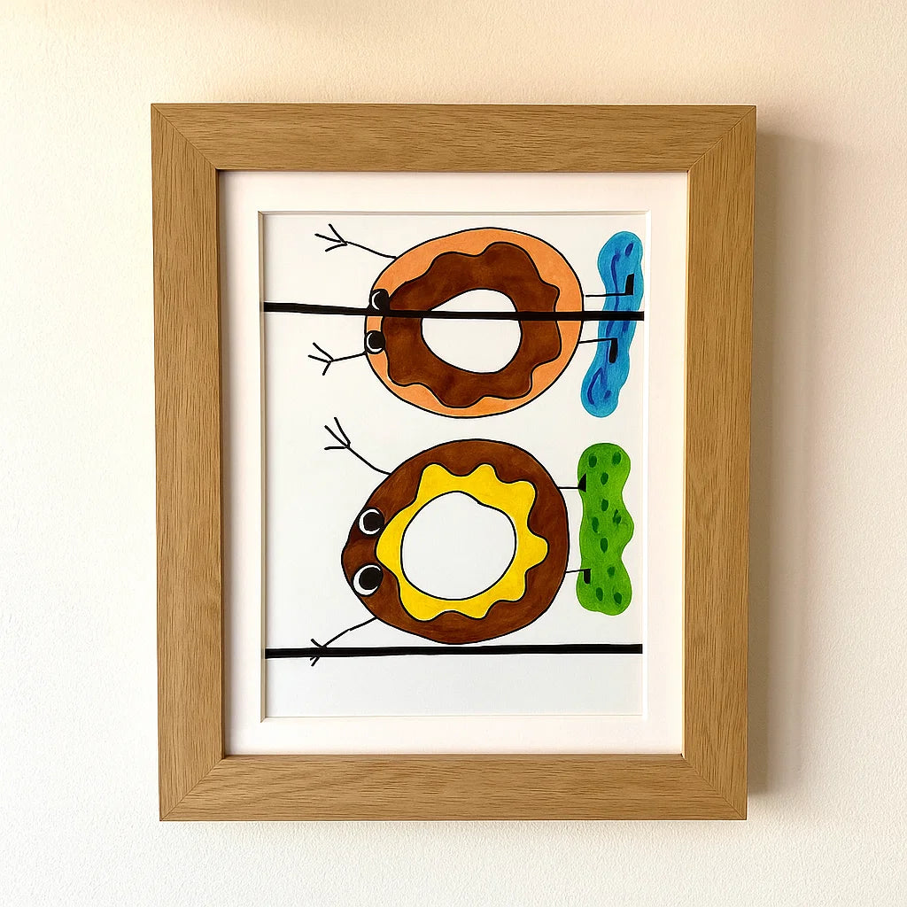 Drewniana ramka na zdjęcia z zawiasami do ekspozycji dzieł sztuki