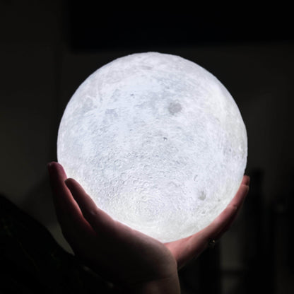 Moon Lamp Wooden Base 3D Table Light