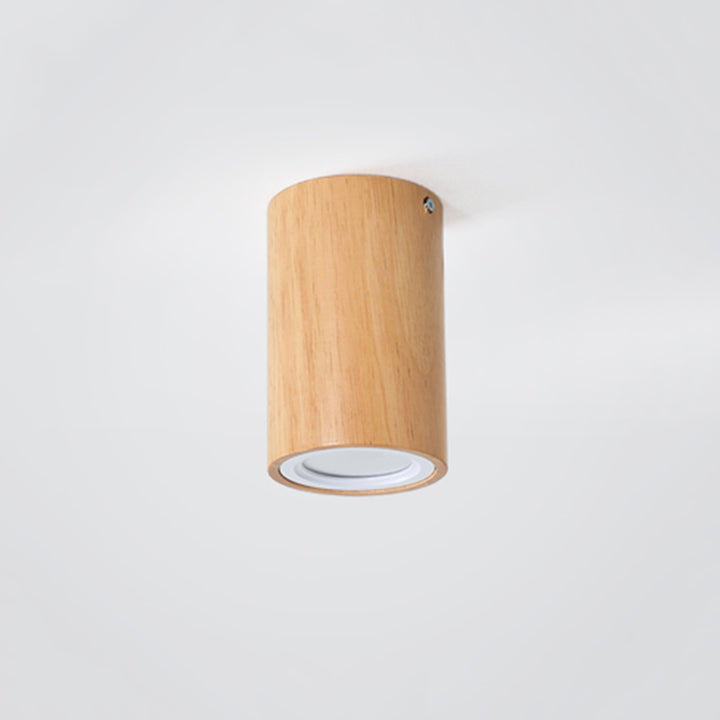 Natural Wood Round LED Ceiling Light Fixture - Stylish Illumination for Modern Homes and Spaces