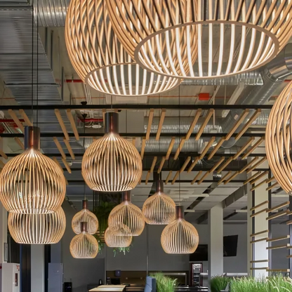 Pendant Light Bamboo Natural Ceiling Fixture