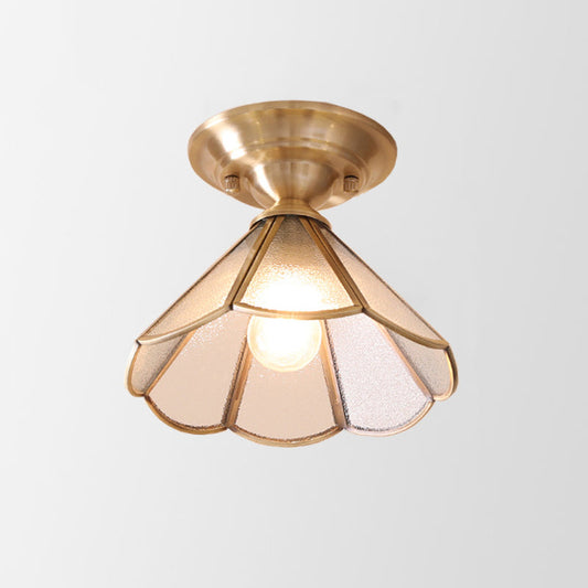 Ceiling Light Brass Metal Flush Mount Fixture