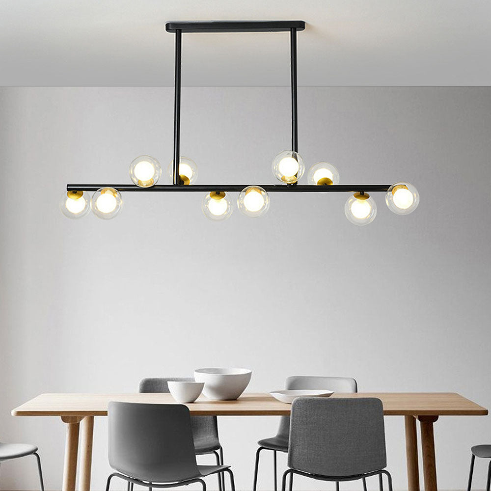 Nordic Style Glass Ceiling Bar Lights for Modern Kitchens - Elegant Illumination for Contemporary Home Decor