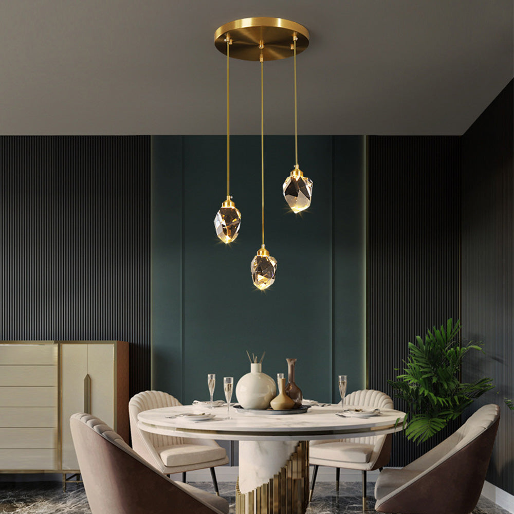 Elegant Modern Crystal Gold Raindrop Chandelier – Stunning Lighting Fixture for Luxurious Home Décor and Ambience Enhancement