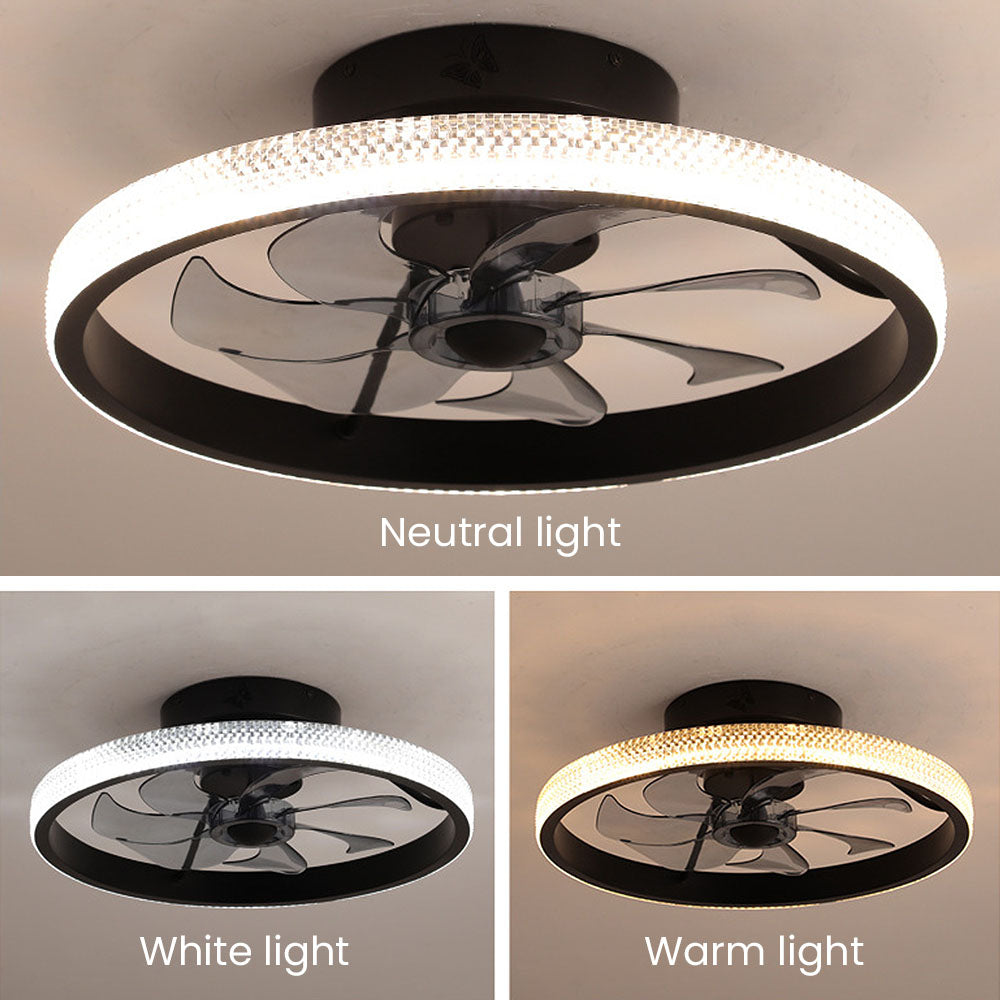 Modern Dimmable LED Ceiling Fan with Integrated Light – Stylish and Energy-Efficient Home Cooling Solution