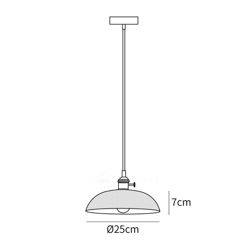 Pendant Light with Ribbed Glass Shade