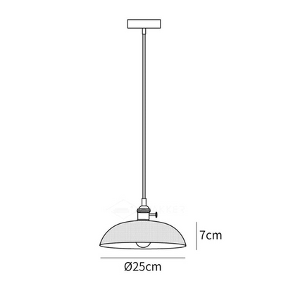 Pendant Light with Ribbed Glass Shade