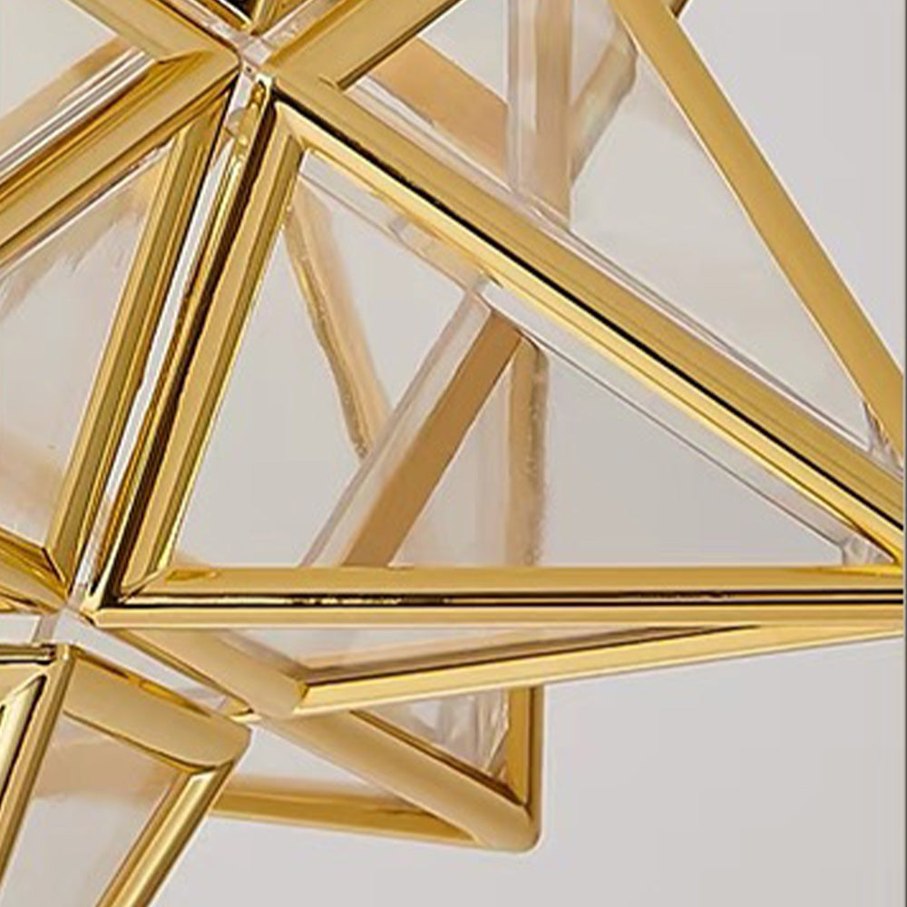 Star-Shaped Semi-Flush Mount Ceiling Light Fixture - Elegant Design for Modern Home Décor and Ambient Lighting Solutions